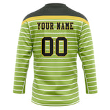 Custom Unisex Green & Black Pattern Hockey Jersey