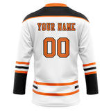 Custom Unisex White & Black Pattern Hockey Jersey