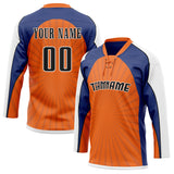 Custom Unisex Orange & Royal Pattern Hockey Jersey