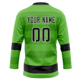 Custom Unisex Green & Black Pattern Hockey Jersey