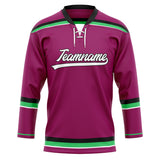 Custom Unisex Purple & Black Pattern Hockey Jersey