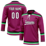 Custom Unisex Purple & Black Pattern Hockey Jersey