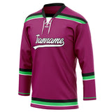 Custom Unisex Purple & Black Pattern Hockey Jersey