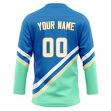 Custom Unisex Blue & White Pattern Hockey Jersey