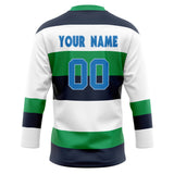 Custom Unisex White & Black Pattern Hockey Jersey