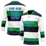 Custom Unisex White & Black Pattern Hockey Jersey