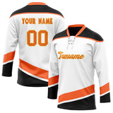 Custom Unisex White & Black Pattern Hockey Jersey