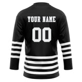 Custom Unisex Black & White Pattern Hockey Jersey