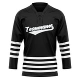 Custom Unisex Black & White Pattern Hockey Jersey