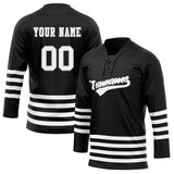 Custom Unisex Black & White Pattern Hockey Jersey