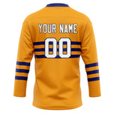 Custom Unisex Orange & Purple Pattern Hockey Jersey