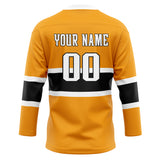 Custom Unisex Orange & Black Pattern Hockey Jersey