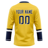 Custom Unisex Yellow & Black Pattern Hockey Jersey