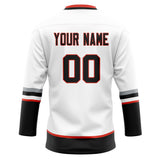 Custom Unisex White & Black Pattern Hockey Jersey