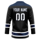 Custom Unisex Black & White Pattern Hockey Jersey