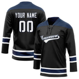 Custom Unisex Black & White Pattern Hockey Jersey