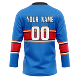 Custom Unisex Blue & Red Pattern Hockey Jersey