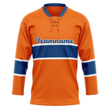 Custom Unisex Orange & Royal Pattern Hockey Jersey