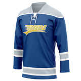 Custom Unisex Royal & Gray Pattern Hockey Jersey