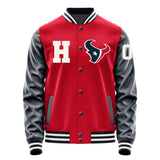 Houston Texans Varsity Letter Jacket Custom Letter & Number
