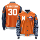 New York lslanders #30 Ilya Sorokin Varsity Letter Jacket