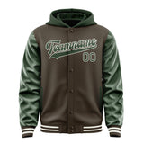 Custom Brown Dark Green Jacket