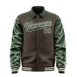 Custom Brown Dark Green Jacket