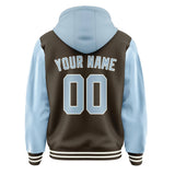 Custom Brown Light Blue Jacket