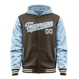Custom Brown Light Blue Jacket