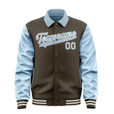 Custom Brown Light Blue Jacket