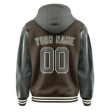 Custom Brown Dark Grey Jacket