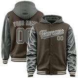 Custom Brown Dark Grey Jacket
