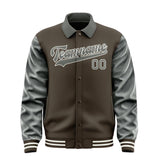 Custom Brown Dark Grey Jacket