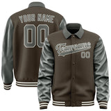 Custom Brown Dark Grey Jacket
