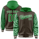 Custom Brown Emerald Green Jacket