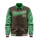 Custom Brown Emerald Green Jacket