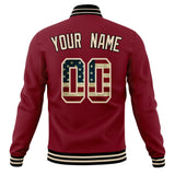 Custom Crimson & Cream Vintage Usa Flag Varsity Jacket JA01240607CK122