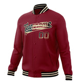 Custom Crimson & Cream Vintage Usa Flag Varsity Jacket JA01240607CK122