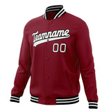 Custom Crimson & White Solid Color Varsity Jacket JA01240607CK123