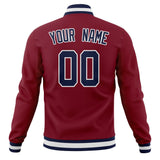 Custom Crimson & Royal Solid Color Varsity Jacket JA01240607CK127