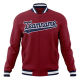 Custom Crimson & Royal Solid Color Varsity Jacket JA01240607CK127