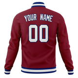 Custom Crimson & White Solid Color Varsity Jacket JA01240607CK128