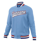 Custom Light-Blue & White Solid Color Varsity Jacket JA01240607CK282