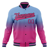 Custom Light-Blue & Pink Gradient Varsity Jacket JA01240607CK286