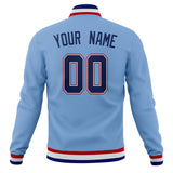 Custom Light-Blue & Red Solid Color Varsity Jacket JA01240607CK293