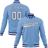 Custom Light-Blue & White Solid Color Varsity Jacket JA01240607CK299