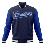 Custom Navy & Royal Solid Color Varsity Jacket JA01240607CK311