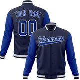 Custom Navy & Royal Solid Color Varsity Jacket JA01240607CK311