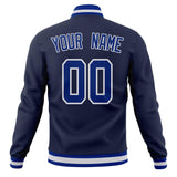 Custom Navy & Royal Solid Color Varsity Jacket JA01240607CK314