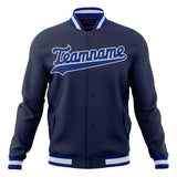 Custom Navy & Royal Solid Color Varsity Jacket JA01240607CK314